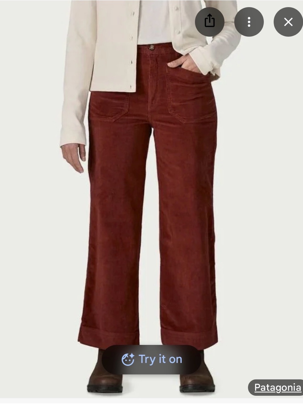 Patagonia Women’s Corduroy Pants in Rust Red